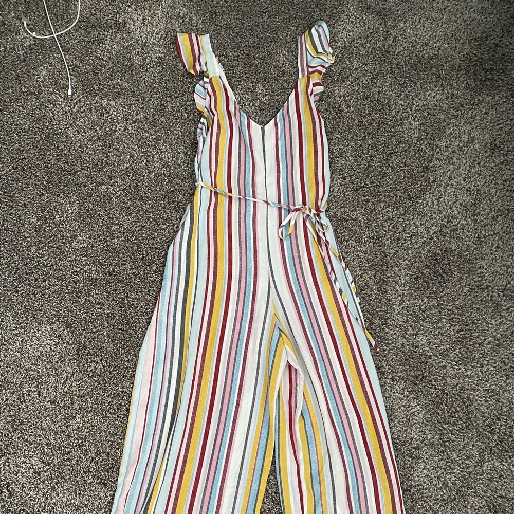 Striped jumpsuit.